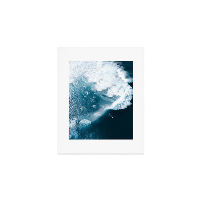 Surfers in Motion - Aerial Ocean Wave Photography Art Print Gallery Image 1