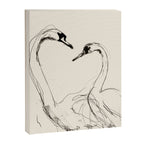 Swans in Ink - Elegant Minimalist Art Canvas Print Gallery Image 6