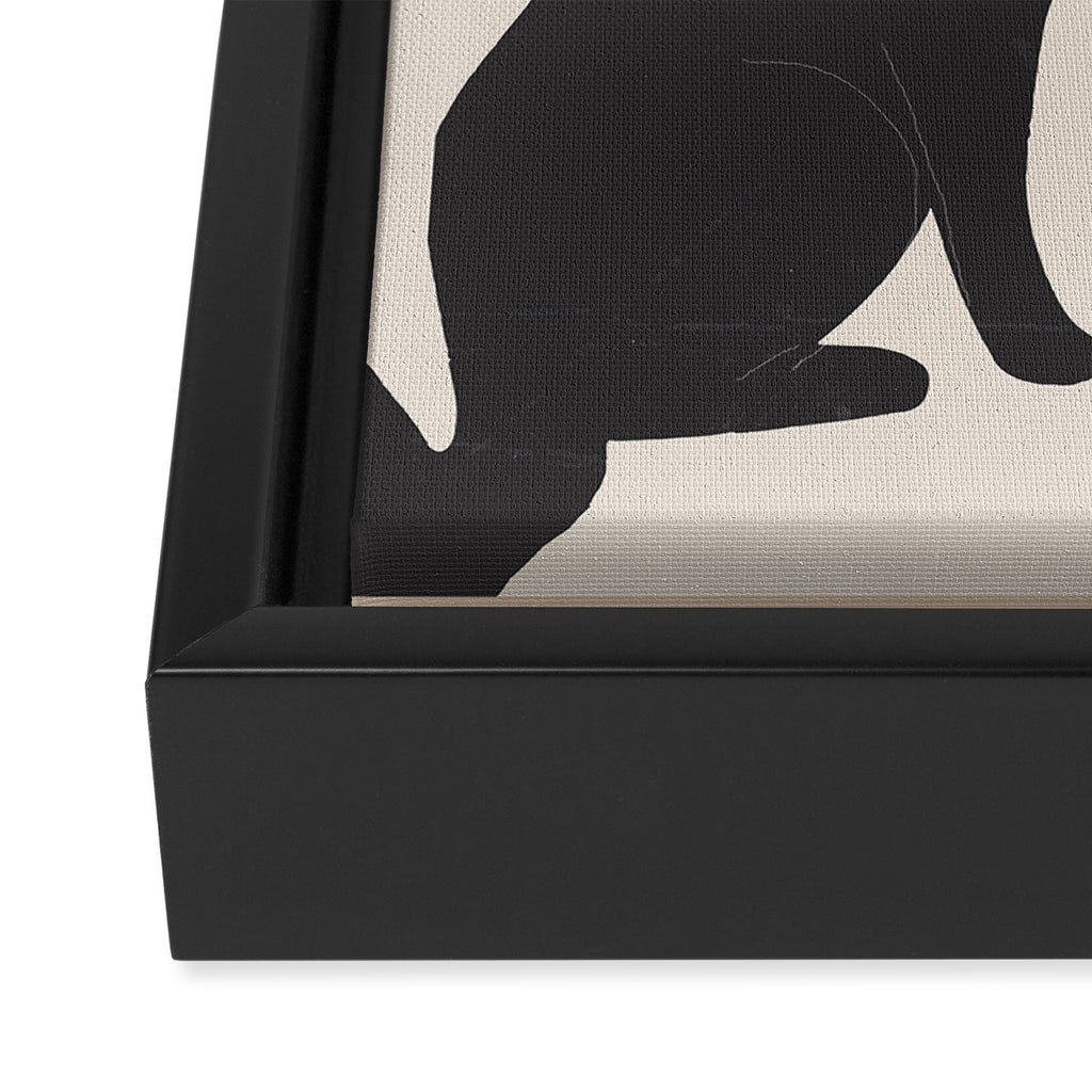 The Abstract Black Cats Framed Canvas Print Gallery Image 3