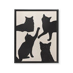 The Abstract Black Cats Framed Canvas Print Gallery Image 6