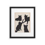 The Abstract Black Cats Framed Art Print Gallery Image 5