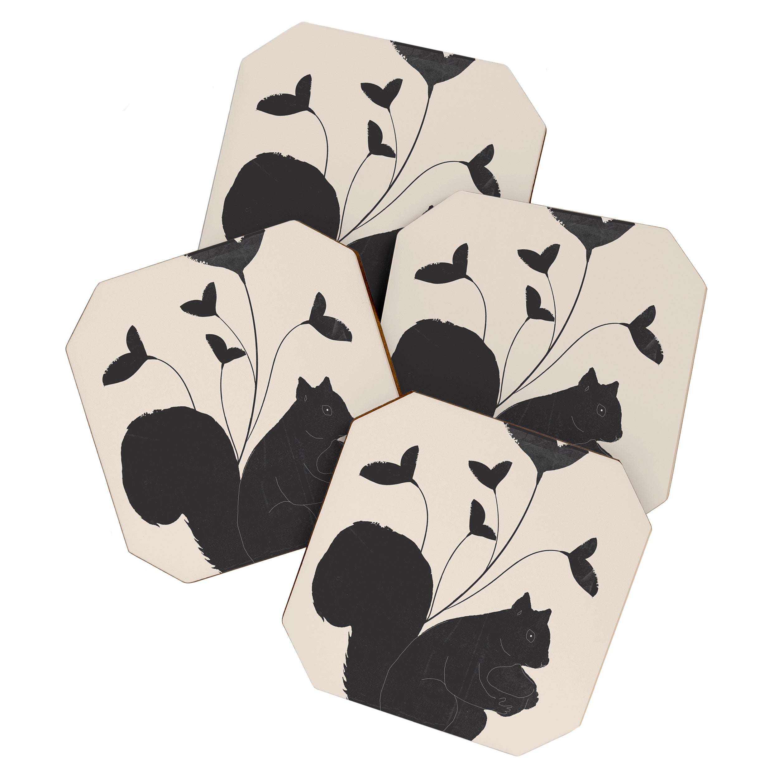 The Abstract Black Squirrel Coaster Gallery Image 1