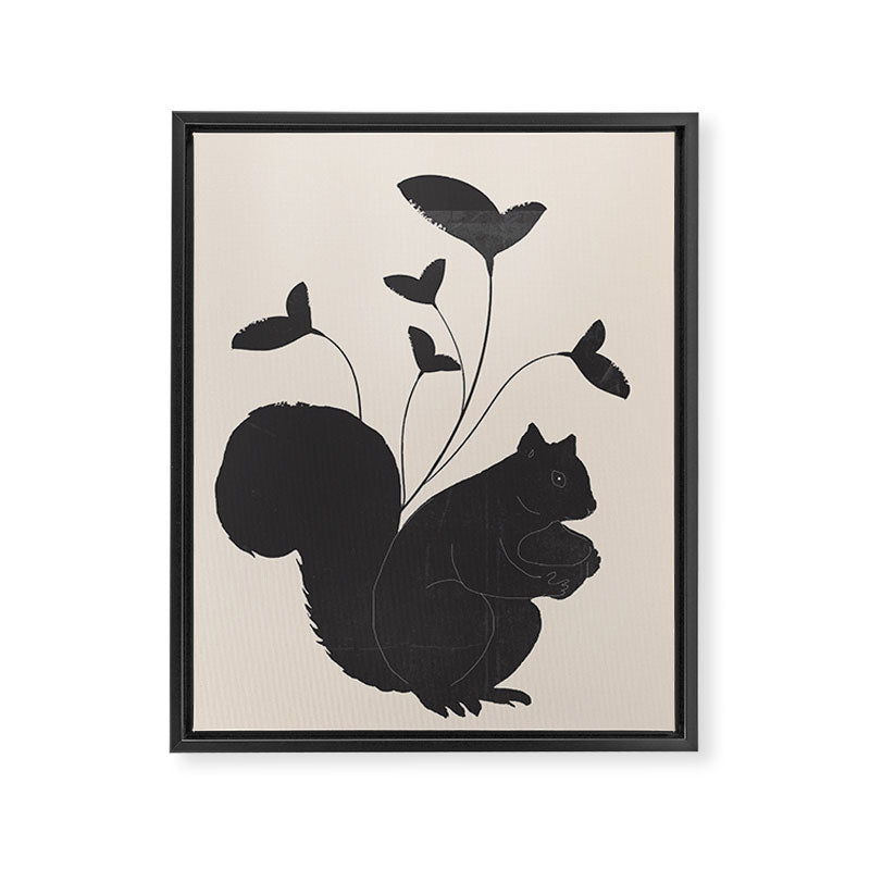 The Abstract Black Squirrel Framed Canvas Print Gallery Image 6