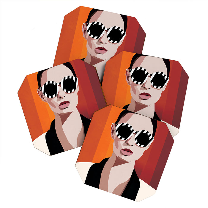 The Face of Fashion 6 Coaster Gallery Image 1