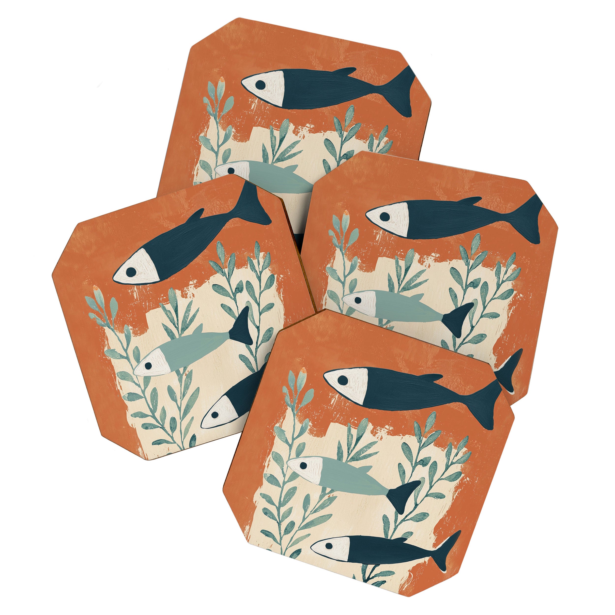 Three Swimming Fish Coaster Gallery Image 1