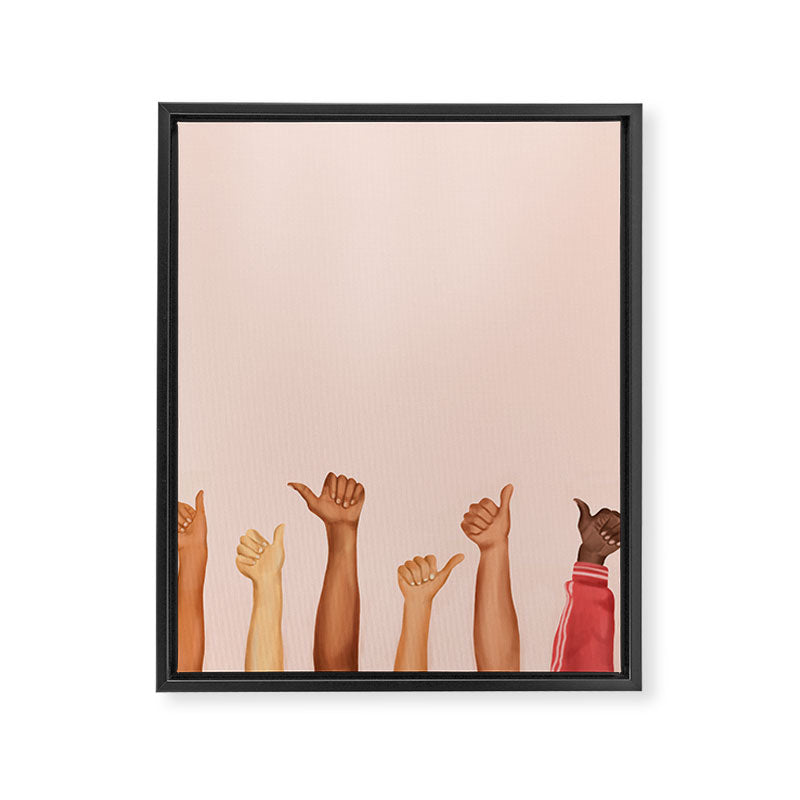 Thumbs Up Framed Canvas Print Gallery Image 6