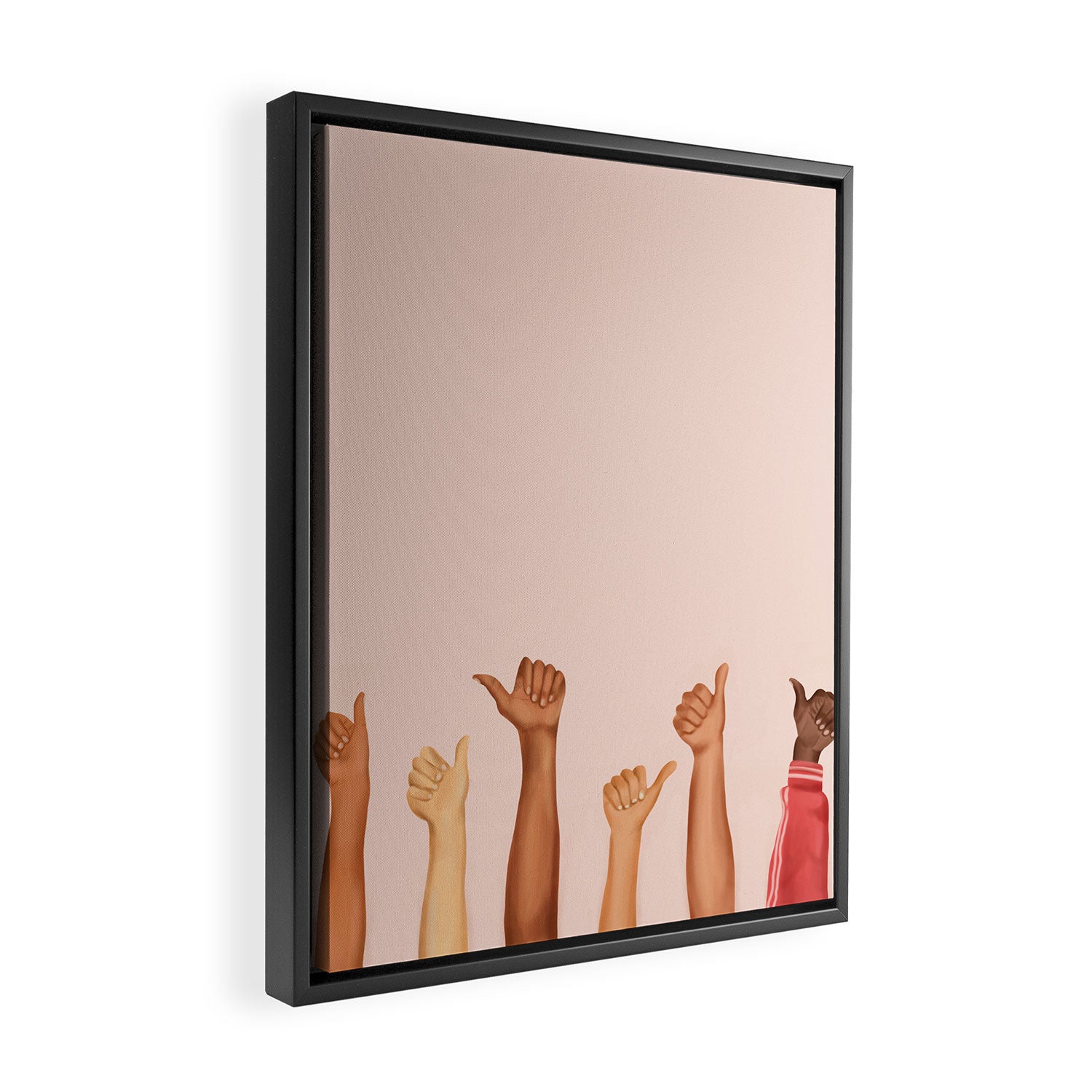 Thumbs Up Framed Canvas Print Gallery Image 2