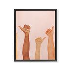 Thumbs Up Framed Canvas Print Gallery Image 6