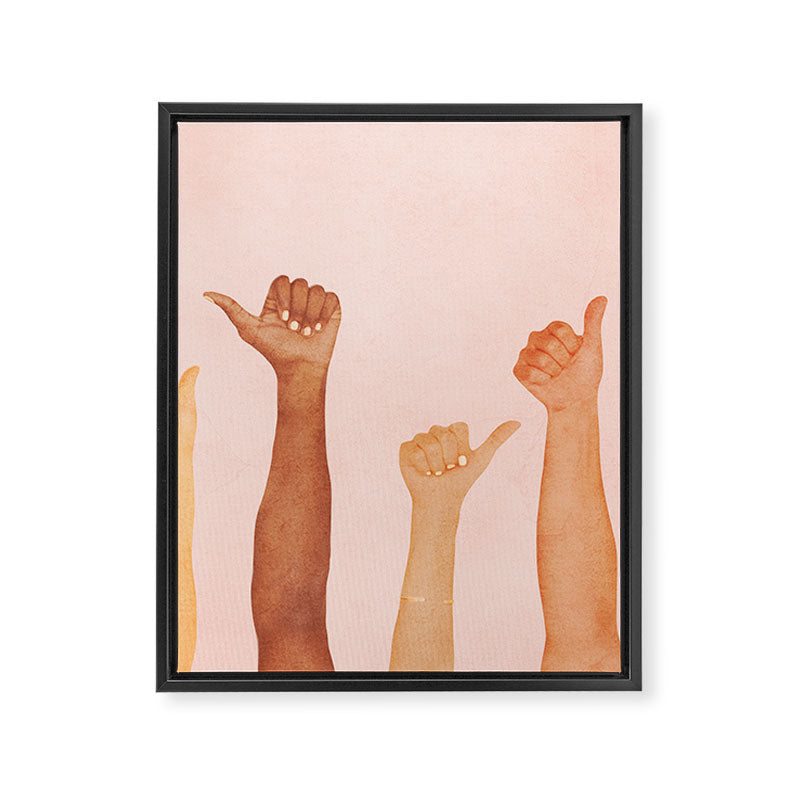Thumbs Up Framed Canvas Print Gallery Image 6