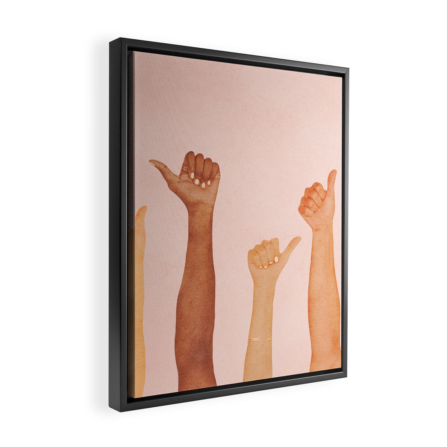 Thumbs Up Framed Canvas Print Gallery Image 2