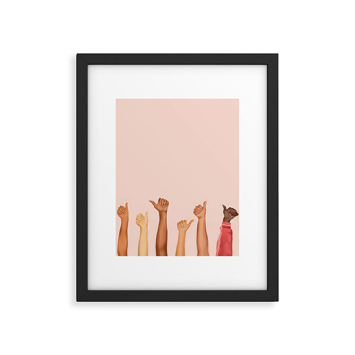 Thumbs Up Framed Art Print Gallery Image 1
