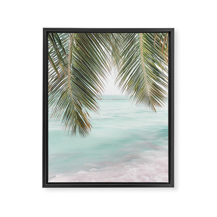 Tropical Escape - Palm Beach Wall Art Print Framed Canvas Print Gallery Image 1