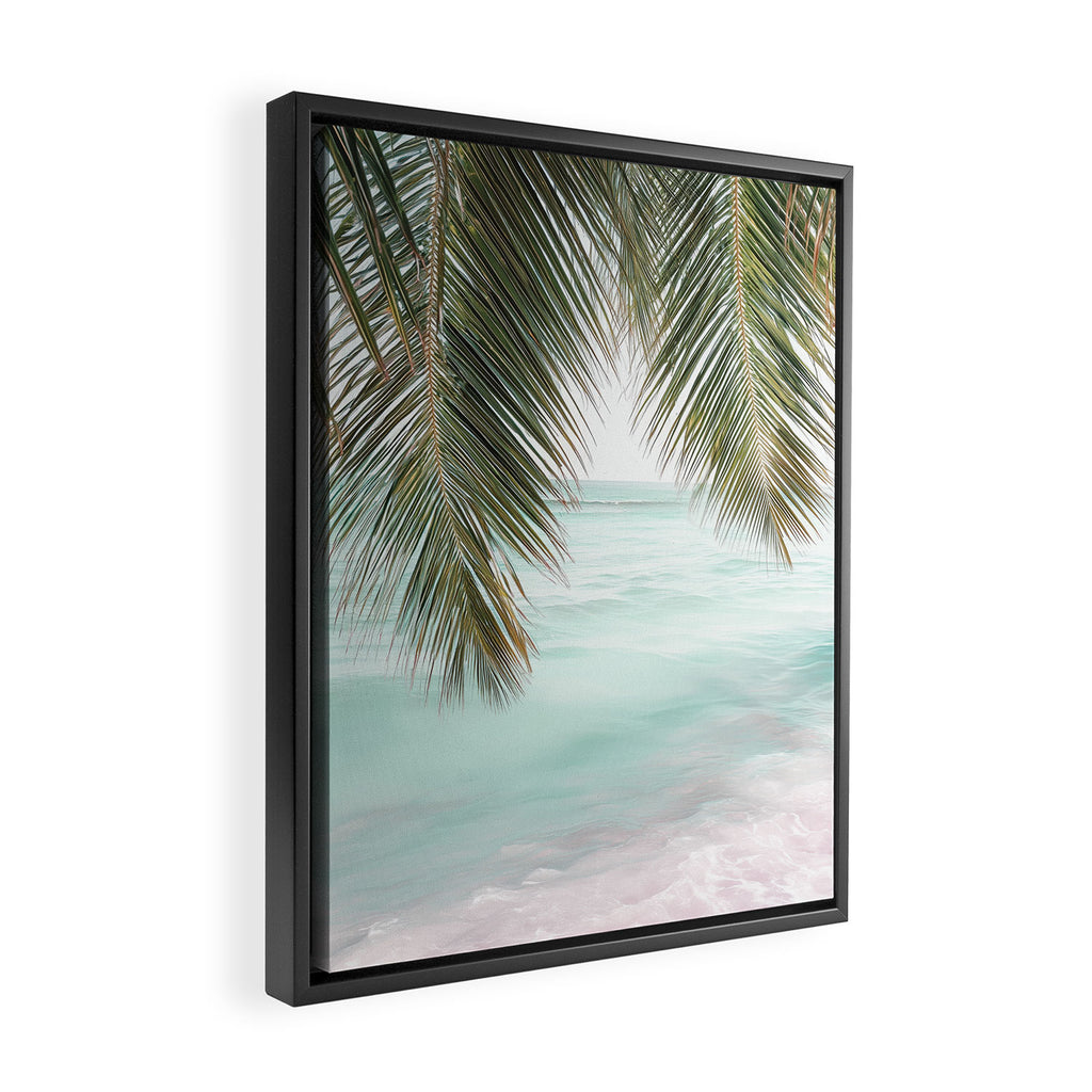 Tropical Escape - Palm Beach Wall Art Print Framed Canvas Print Gallery Image 2