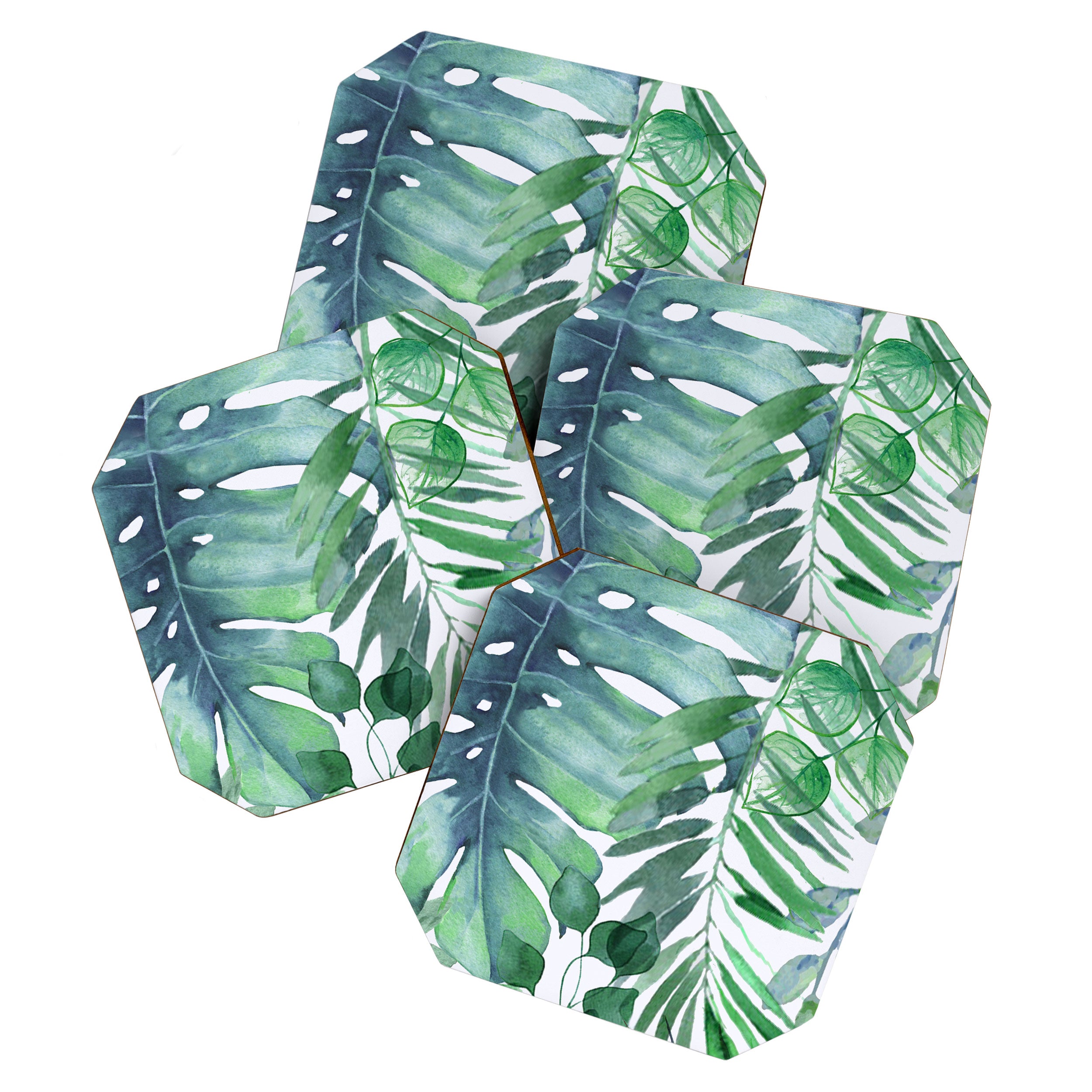 Tropical  Leaves Coaster Gallery Image 1