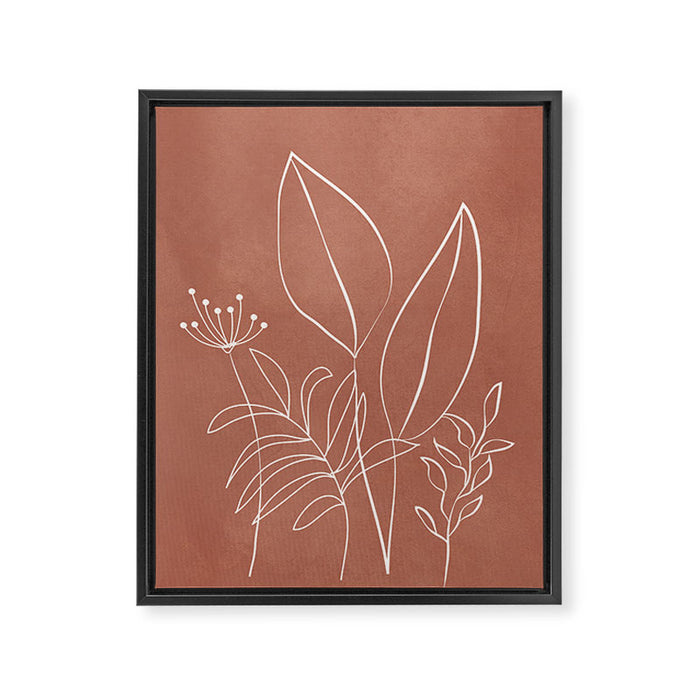 Tropical Outline 11 Framed Canvas Print Gallery Image 1