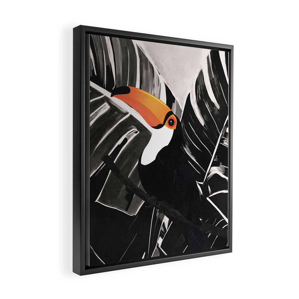 Tropical Toucan Art Framed Canvas Print Gallery Image 2
