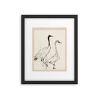 Two Geese - Minimalist Drawing Framed Art Print Gallery Image 5