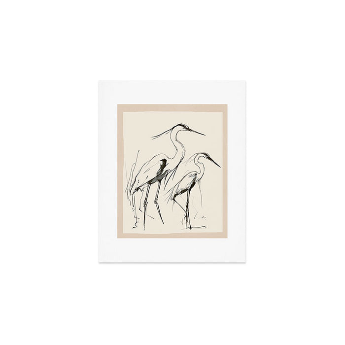 Two Herons Art Print Gallery Image 1