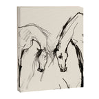 Two Horses - Minimal Line Drawing Canvas Print Gallery Image 6