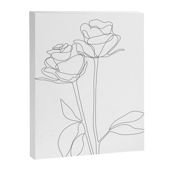 Two Minimal Roses Canvas Print Gallery Image 1