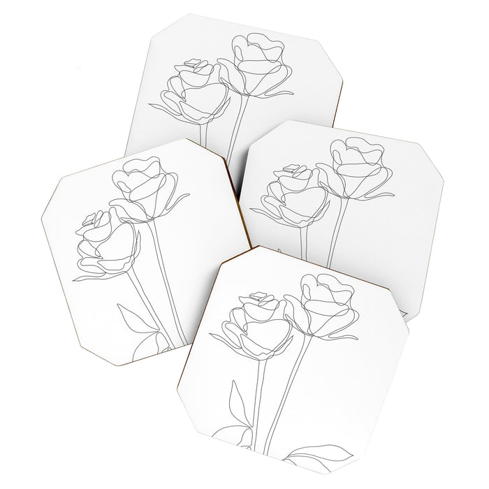 Two Minimal Roses Coaster Gallery Image 1
