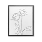 Two Minimal Roses Framed Canvas Print Gallery Image 6