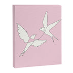 Two Swallows Line Art Canvas Print Gallery Image 6