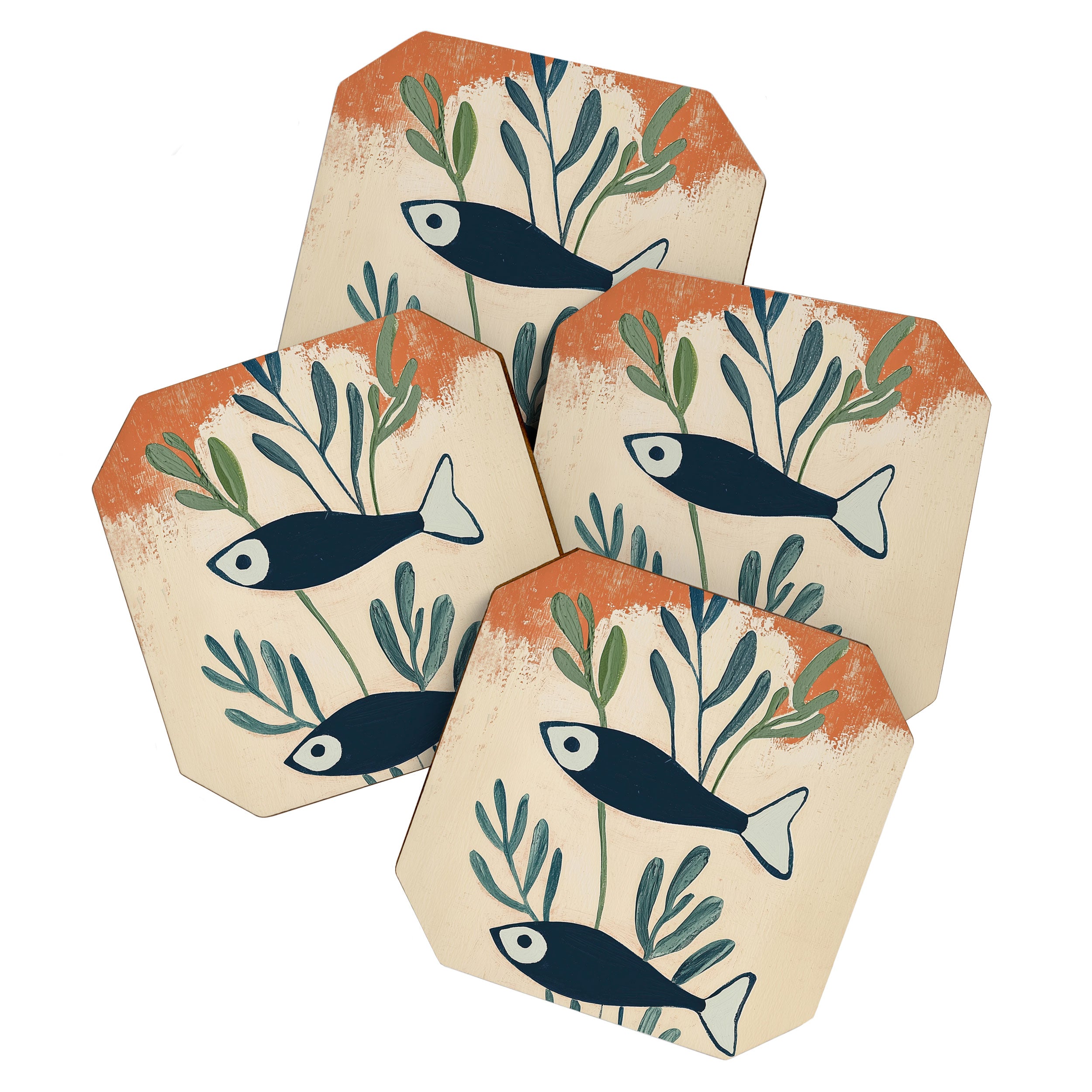 Two Swimming Fish Coaster Gallery Image 1