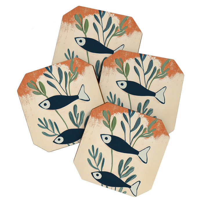 Two Swimming Fish Coaster Gallery Image 1