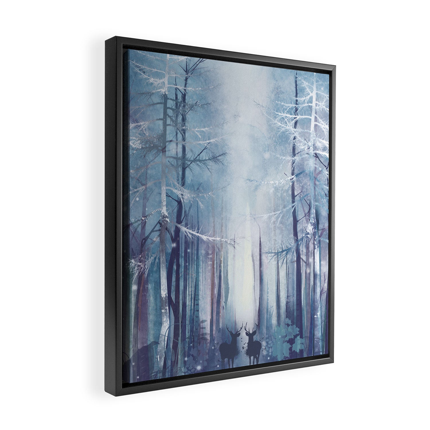 Under the tall forest trees I Framed Canvas Print Gallery Image 2