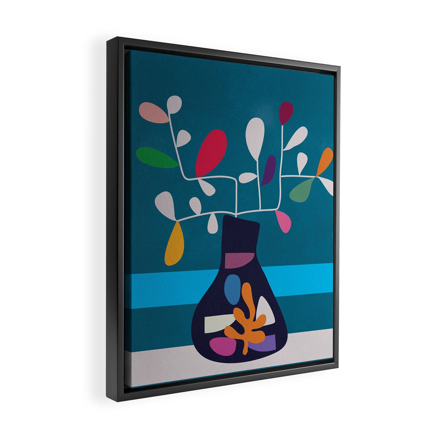 Vase of Vibrance 1 Framed Canvas Print Gallery Image 2