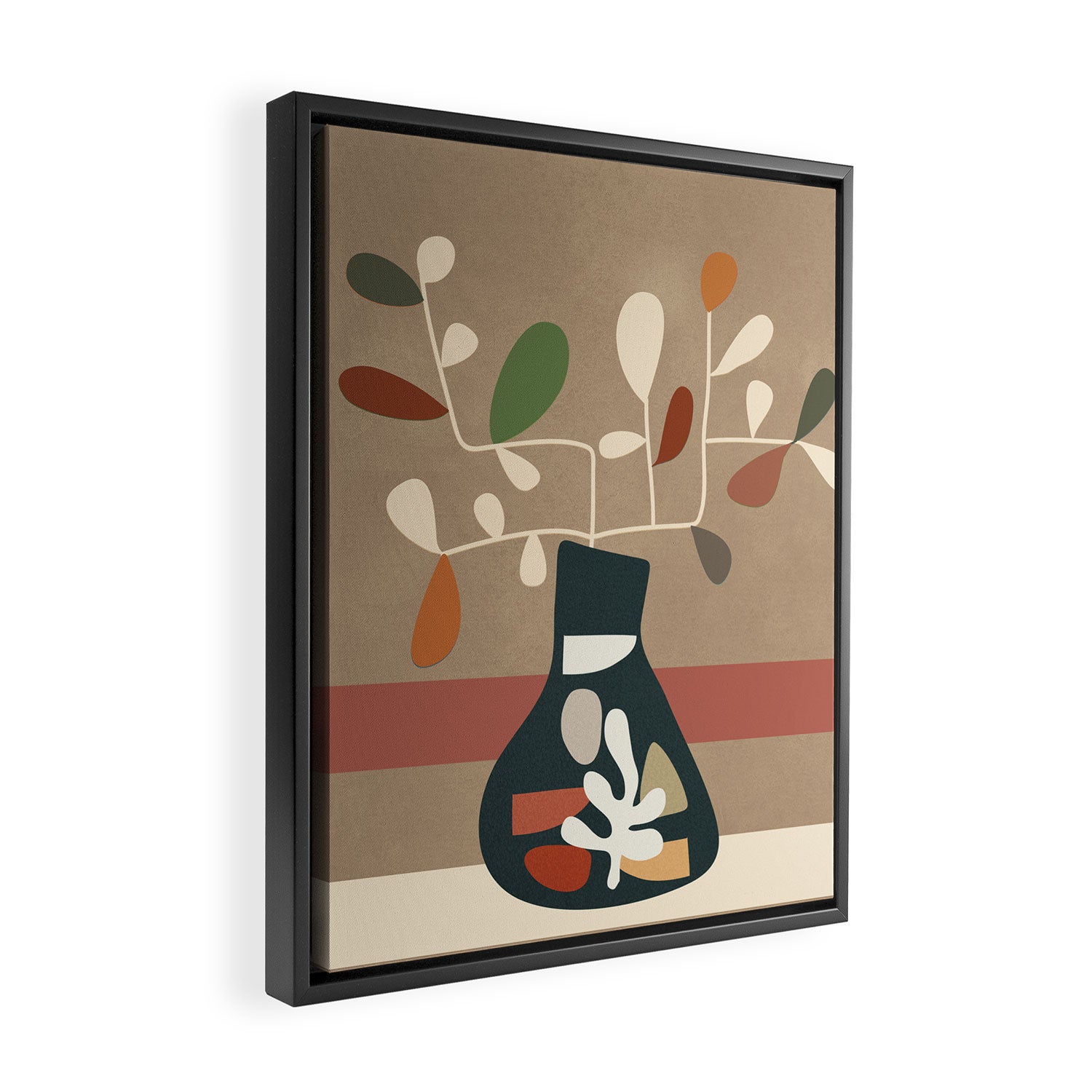 Vase of Vibrance 4 Framed Canvas Print Gallery Image 2