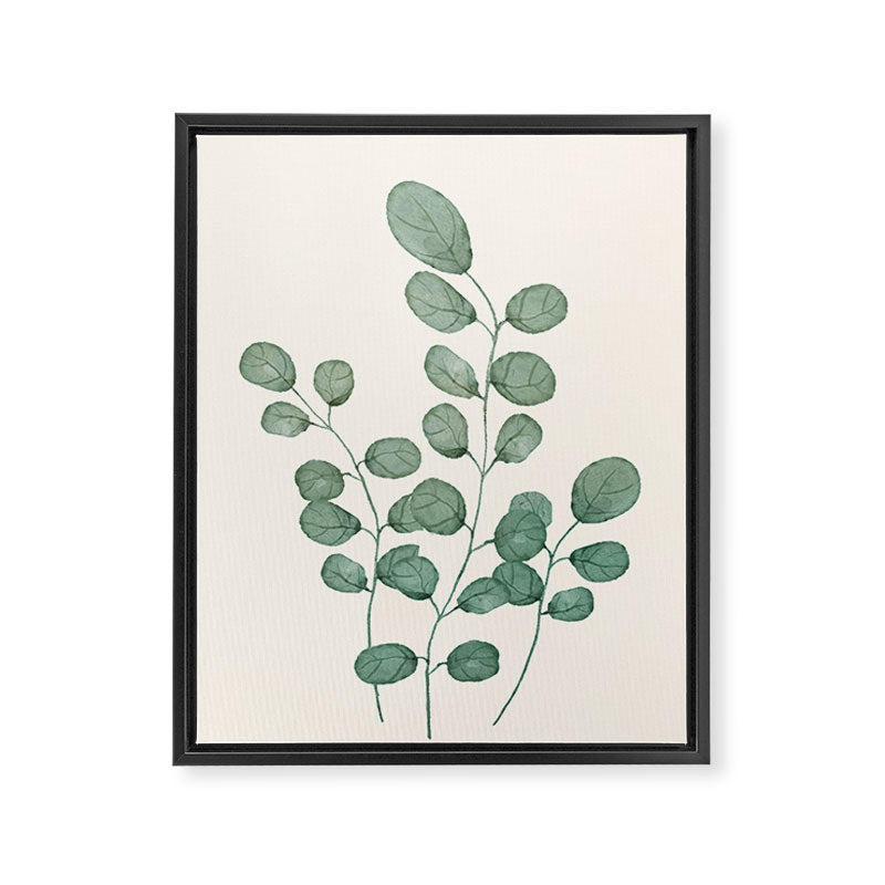 Watercolor Eucalyptus Framed Canvas Print Gallery Image 8