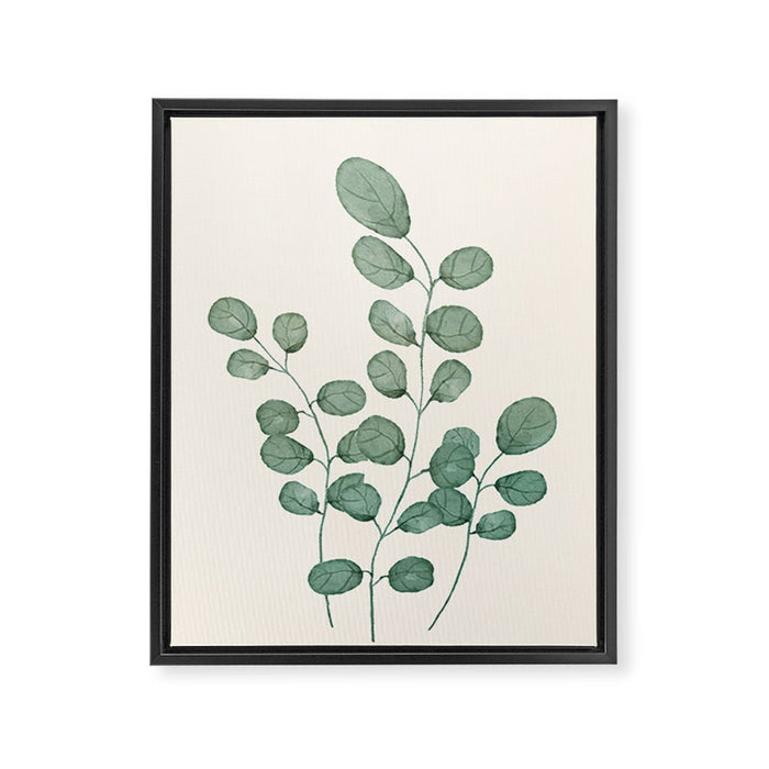Watercolor Eucalyptus Framed Canvas Print Gallery Image 1