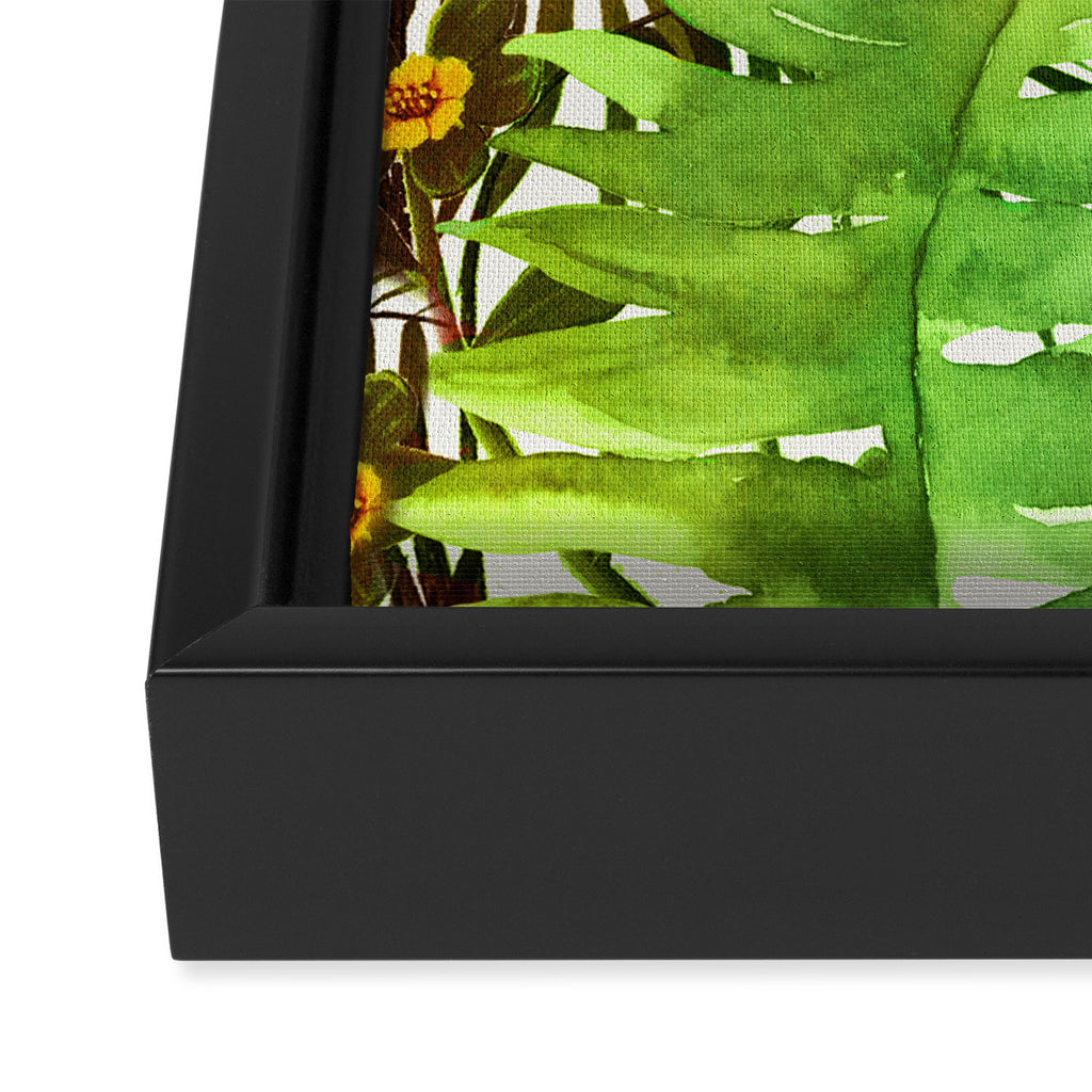 Watercolor Plants Framed Canvas Print Gallery Image 3