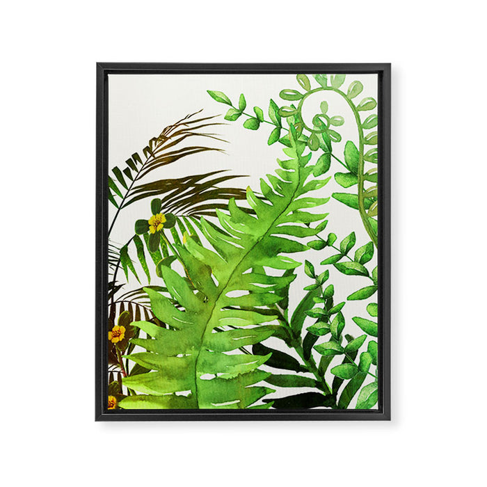 Watercolor Plants Framed Canvas Print Gallery Image 1