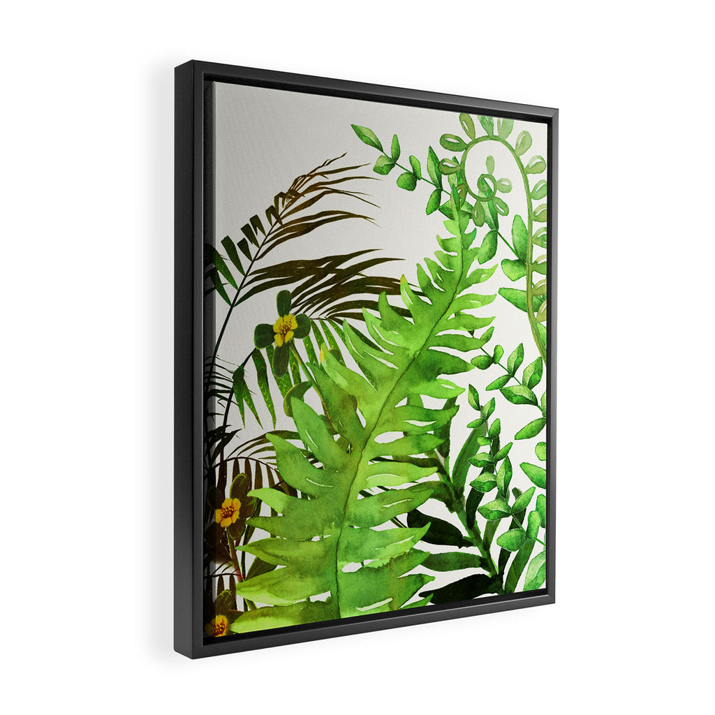 Watercolor Plants Framed Canvas Print Gallery Image 2