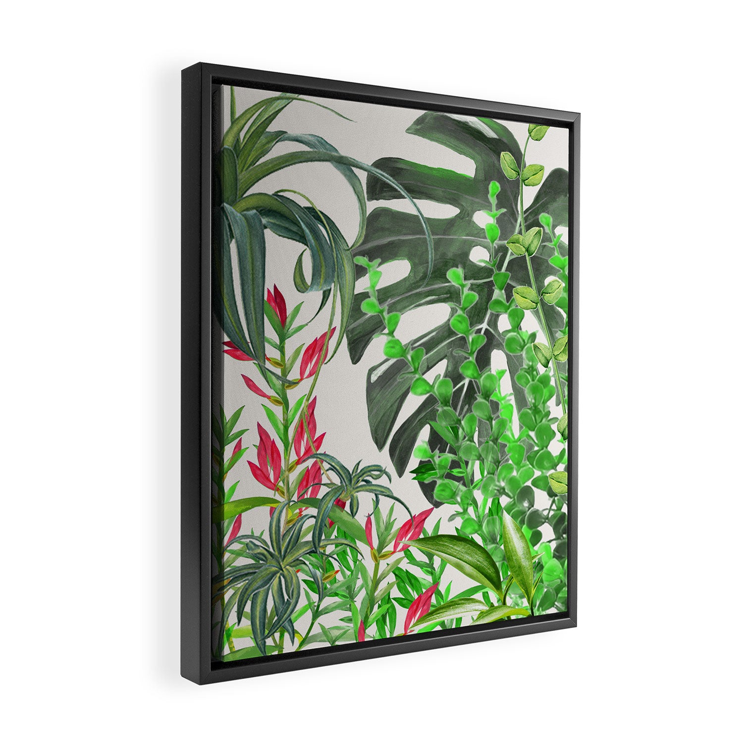 Watercolor Plants III Framed Canvas Print Gallery Image 2