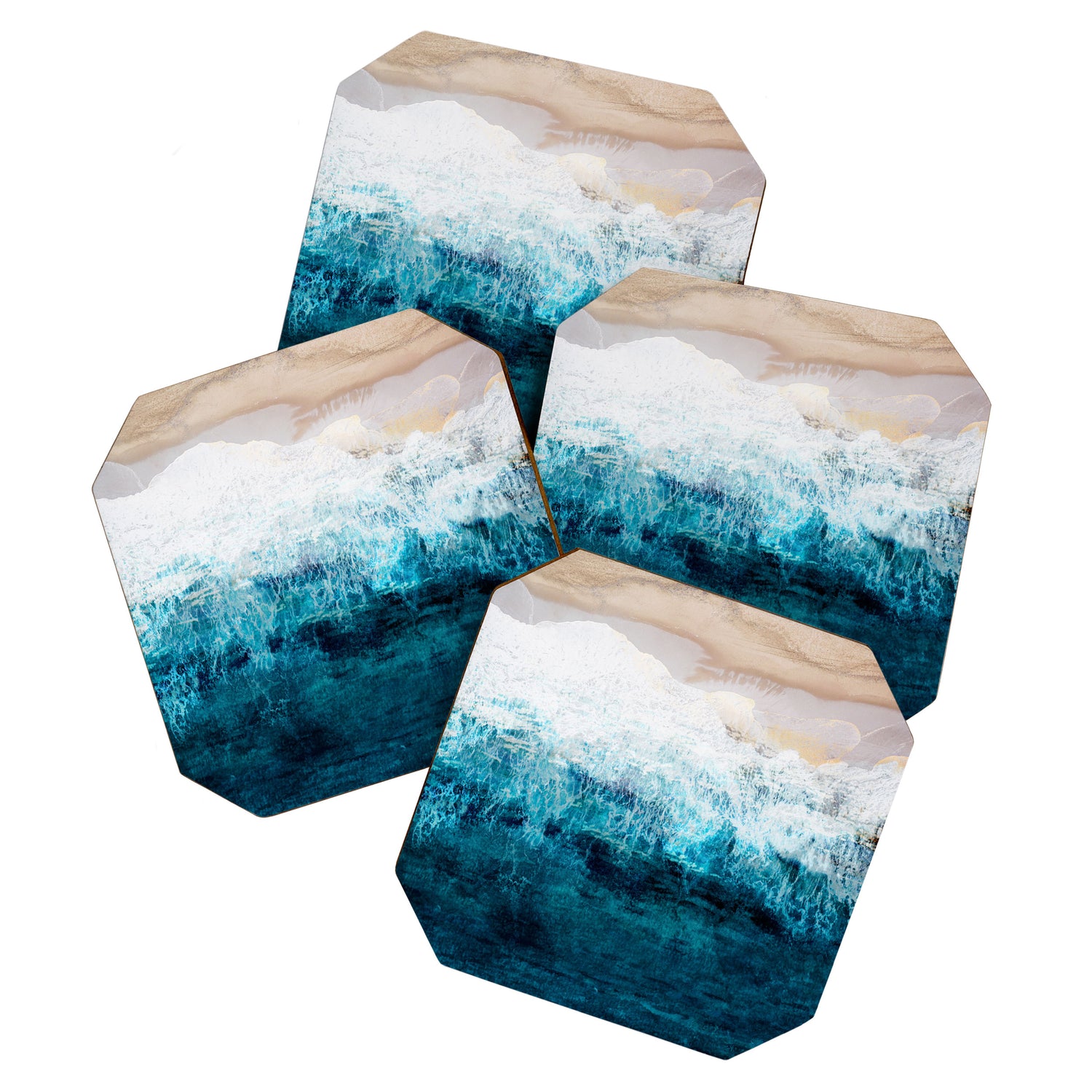 Watercolour Summer beach III Coaster Gallery Image 1