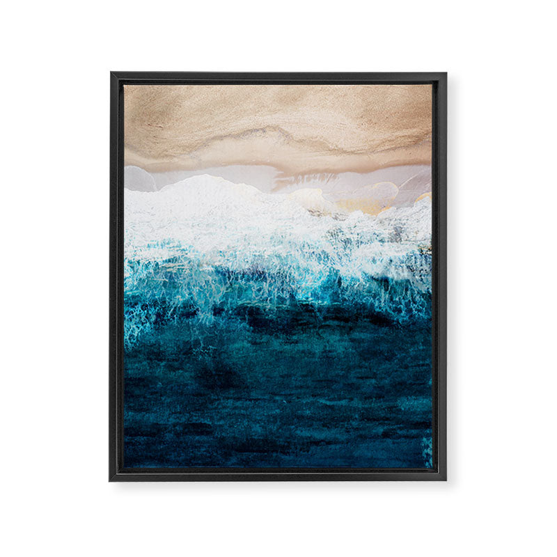 Watercolour Summer beach III Framed Canvas Print Gallery Image 6