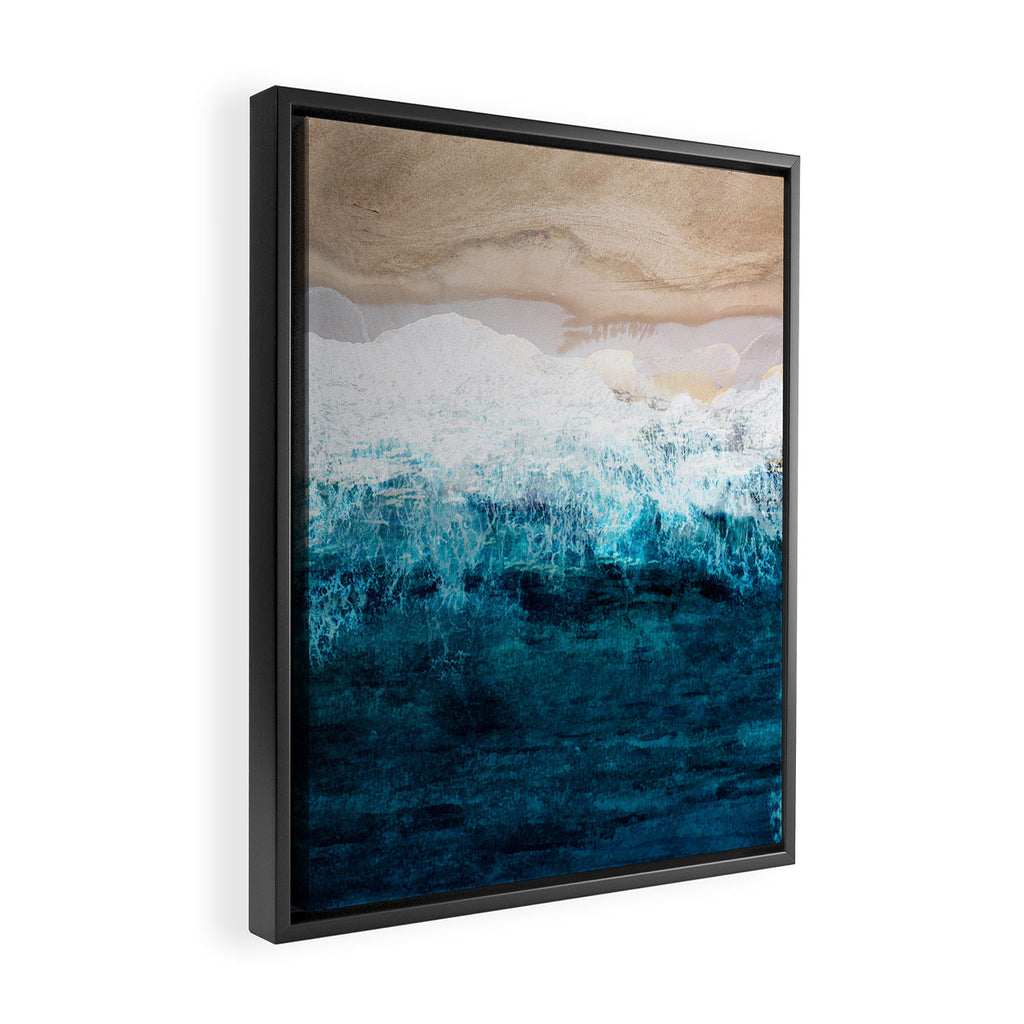 Watercolour Summer beach III Framed Canvas Print Gallery Image 2