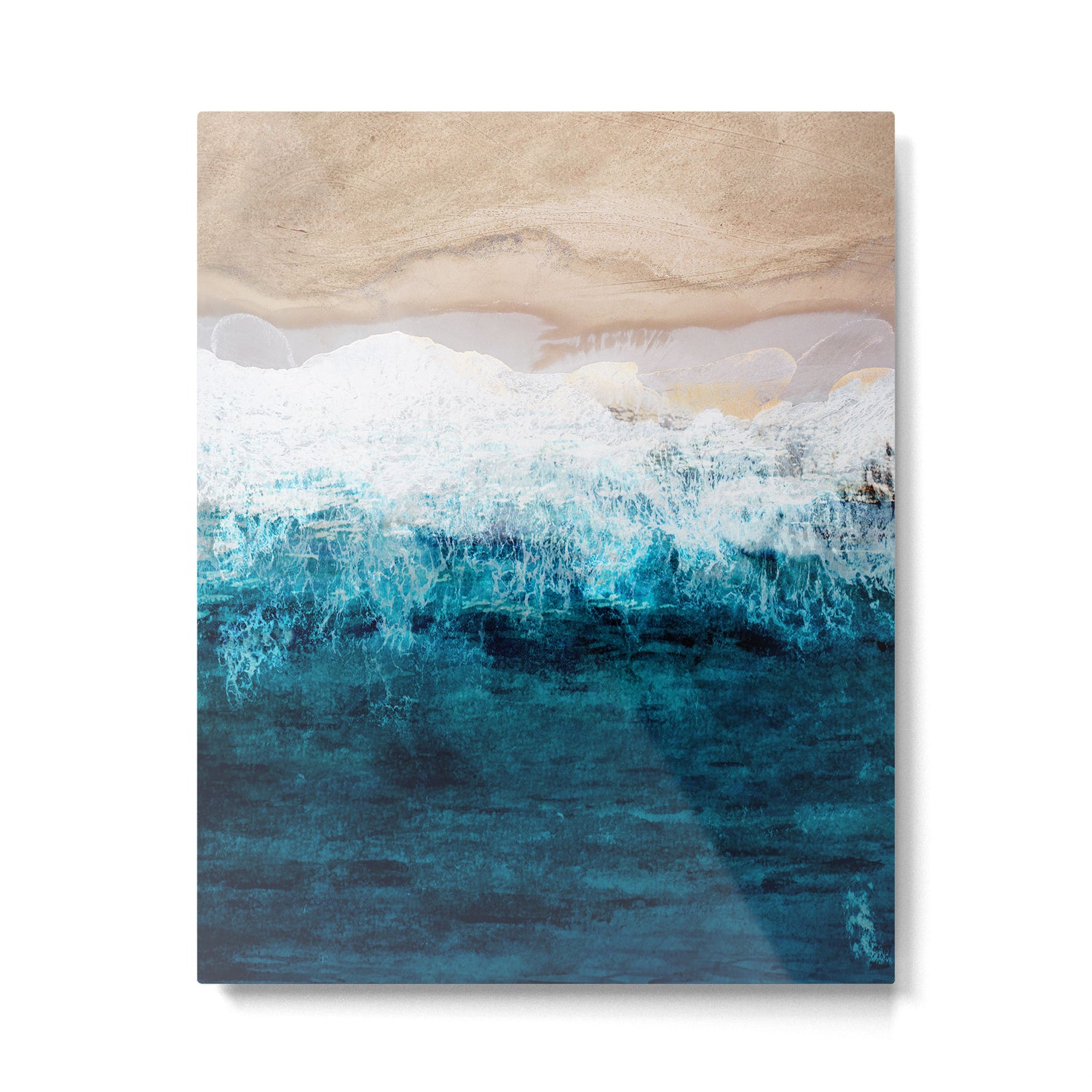 Watercolour Summer beach III Metal Print Gallery Image 4