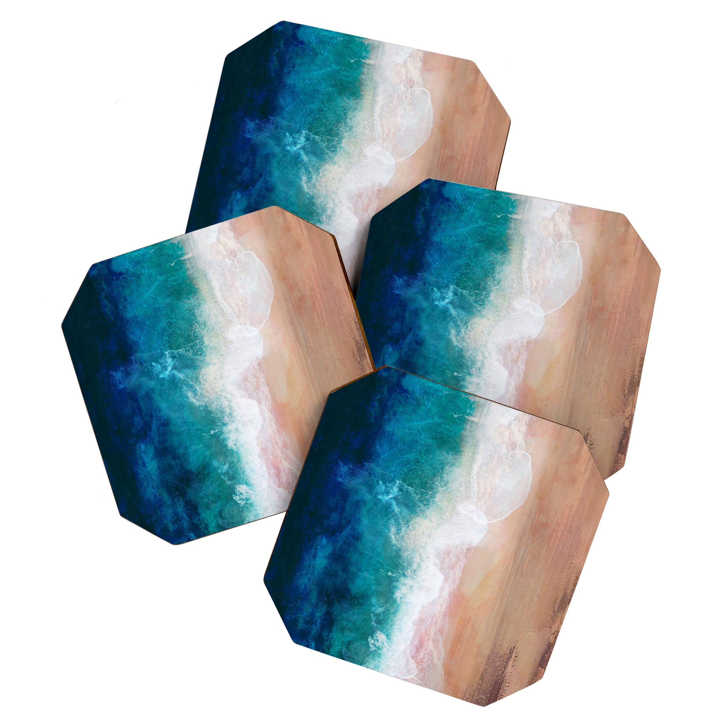 Watercolour Summer Beach IV Coaster Gallery Image 1