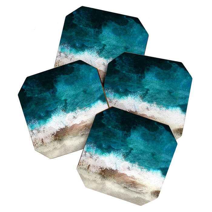 Watercolour Summer Beach V Coaster Gallery Image 1