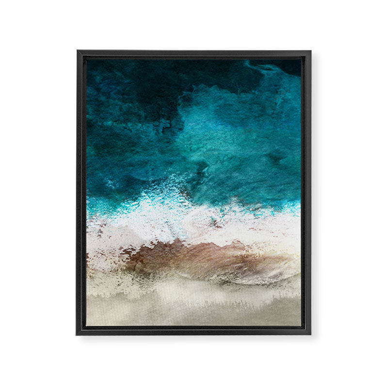 Watercolour Summer Beach V Framed Canvas Print Gallery Image 6