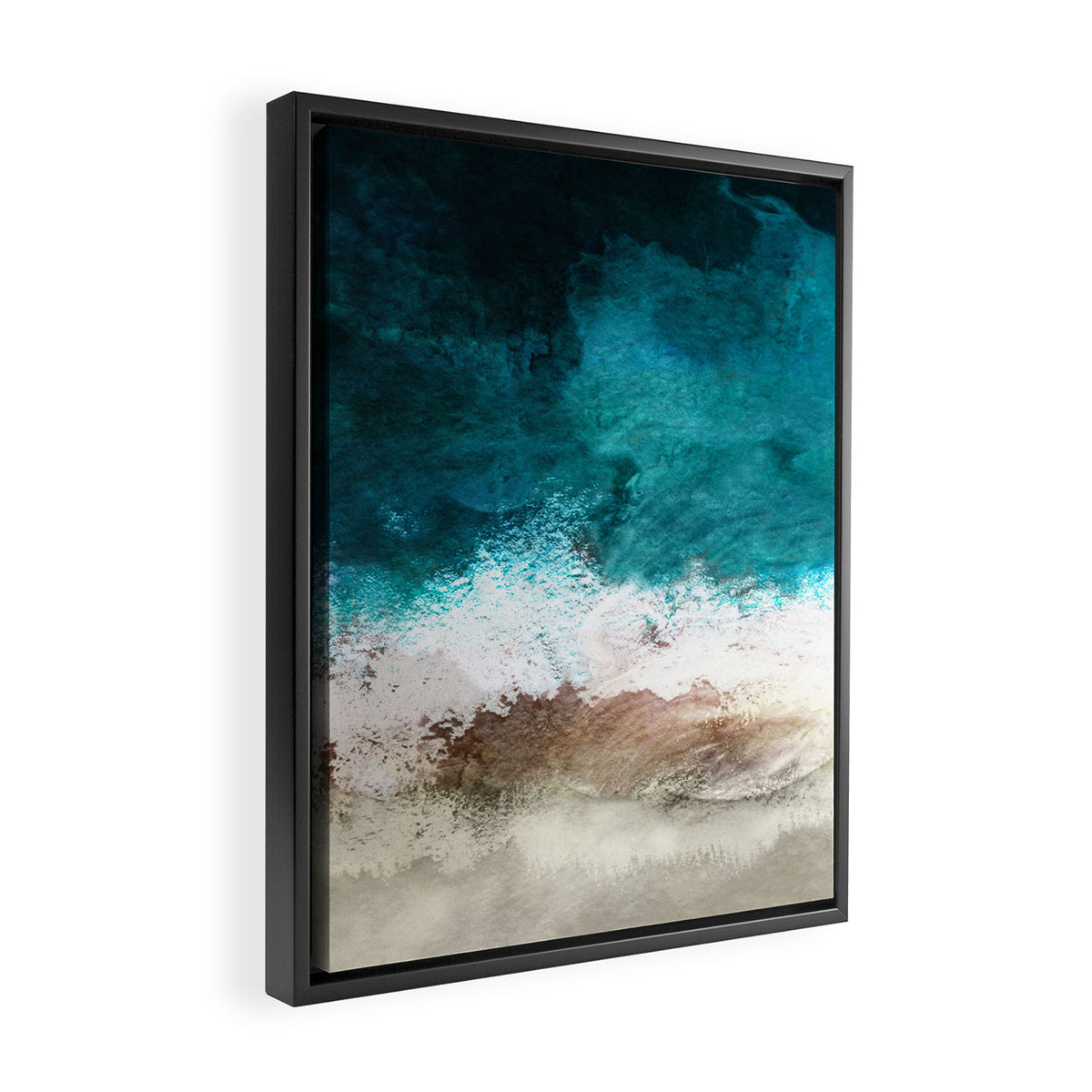 Watercolour Summer Beach V Framed Canvas Print Gallery Image 2