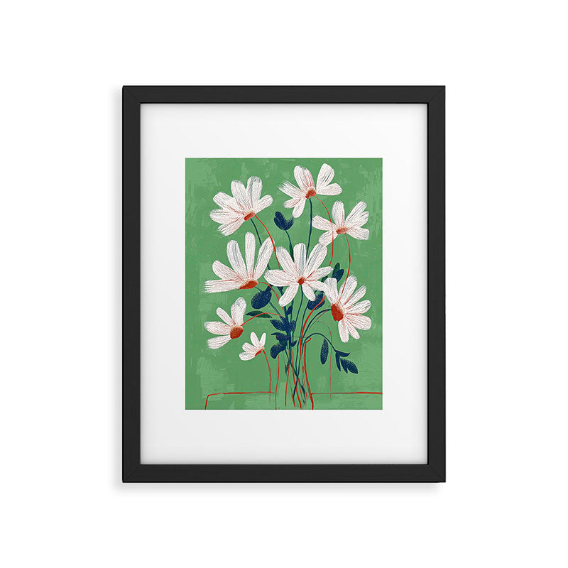 White Flowers Framed Art Print Gallery Image 5