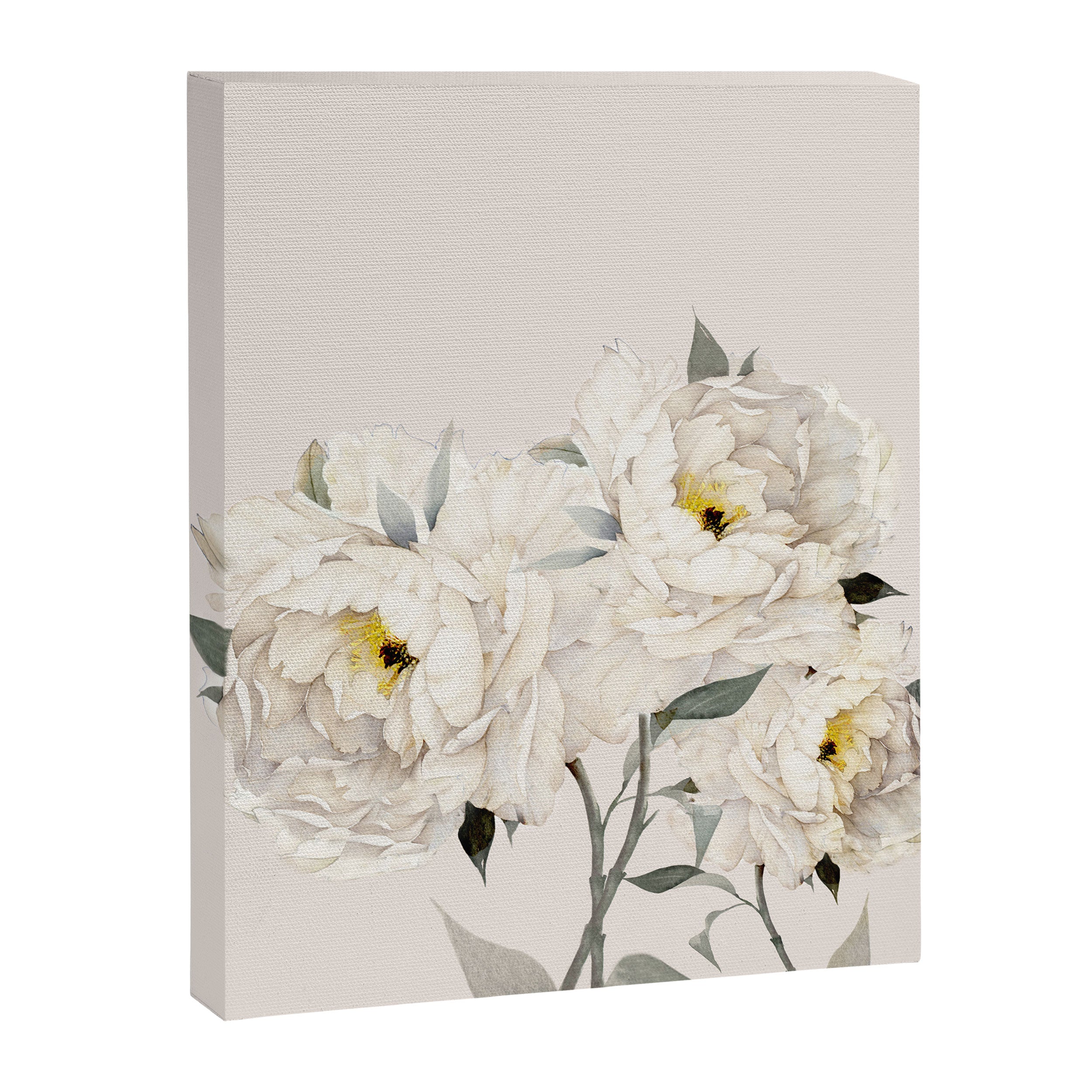 White Peonies Canvas Print Gallery Image 8