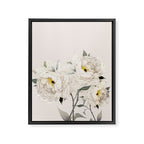 White Peonies Framed Canvas Print Gallery Image 8