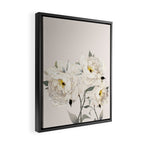 White Peonies Framed Canvas Print Gallery Image 2